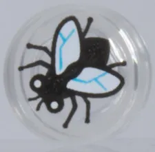 LEGO 98138 Tile, Round 1 x 1 with Black Fly Pattern Set 72423 40896
