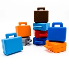 LEGO DUPLO Suitcase Red Blue Light Blue Orange Brown Holiday Luggage Figures Accessories
