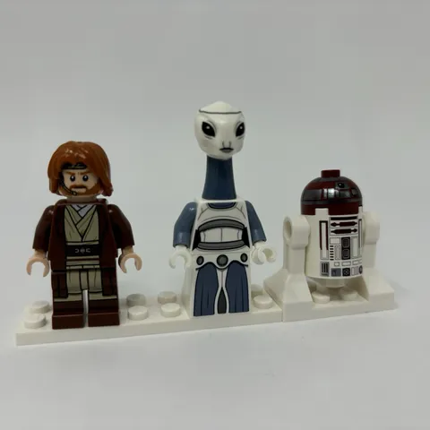 Lego 75333 Jedi Starfighter Minifigure Set All 3 Lot 2022 Obi-Wan Taun We R4-P17