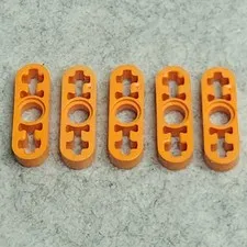 LEGO 6632 Technic Liftarm Thin 1 x 3 Axle Holes Orange x5 Genuine