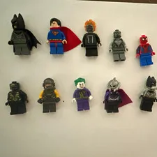 LEGO DC/Marvel Super Heroes Minifigures Batman Superman Joker Spider-Man Lot 10