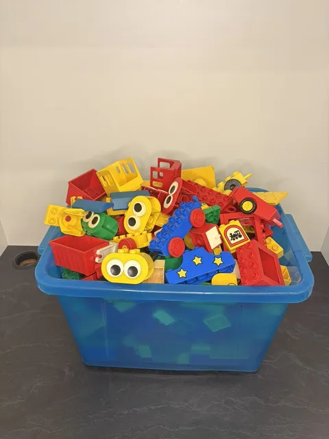 Lego Duplo Lot Building Blocks & Special Pieces Vintage HUGE 16L TUB LOT