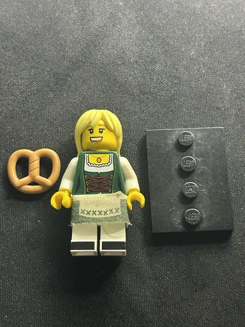 Lego Collectible Minifigures Series 11 Pretzel Girl Oktoberfest Munich READ DESC