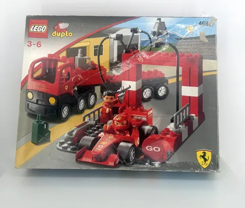 Lego Duplo Ferrari F1 Racing Team 4694 Race Car Formula 1 Grand Prix Pit Stop