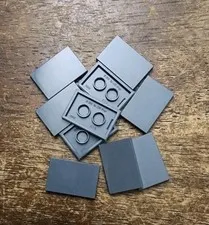 LEGO Dark Bluish Gray 2 X 3 Tile. QTY 10 Part No. 26603.