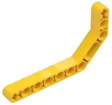 Lego Yellow TECHNIC Liftarm Modified Bent Thick 1 x 11.5 Double Part 32009 T1