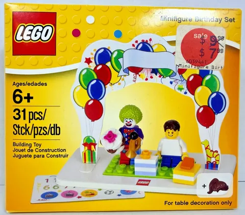 LEGO (850791) Minifigure Happy Birthday Set - Cake Topper - New Open Retired
