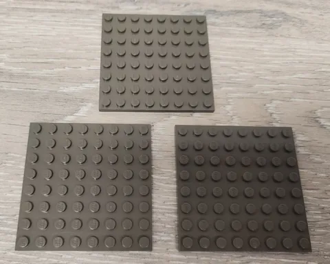 Lego 41539 Old Dark Gray Plate 8 x 8 8x8 Baseplate Part Piece 42534 Lot Of 3