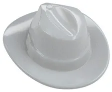Lego NEW Cowboy Minifig HAT Light Bluish Gray Fedora Wide Brim Part 61506 D34