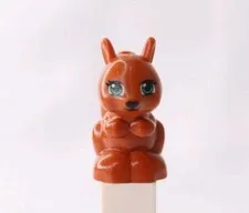 Lego Friends Squirrel Elves Animal Princess Girls Dark Orange Green Eyes