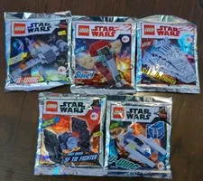 LEGO Star Wars Retired Foil Pack Bundle Sealed B-Wing Slave I TIE Fighter V-Wing