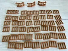 LEGO MEDIUM NOUGAT LOT 49 PCS 1X4 WINDOW BAR FENCE VARIETY BUILDING PIECES