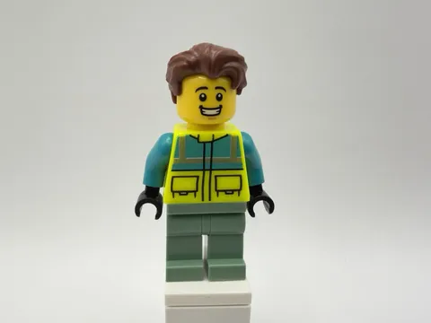 LEGO CITY Part cty1572 - Paramedic, male, safety vest, sand green legs - NEW!!