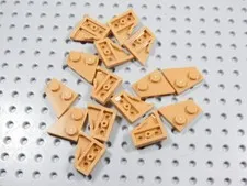 LEGO Lot of 15 Medium Nougat 2x2 Wing Plates LEFT SIDE ONLY BK