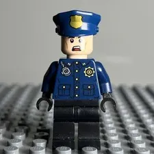 LEGO GCPD Officer Minifigure Male sh0347 70912 DC Super Heroes Lot Rare 2X