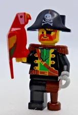 Lego pi055 Captain Red Beard Roger 6285 6286 6276 6289 6279 6250 Pirates Parrot