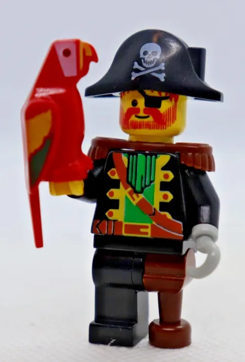 Lego pi055 Captain Red Beard Roger 6285 6286 6276 6289 6279 6250 Pirates Parrot