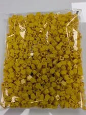 Lego x800 New Yellow Brick, Modified 1 x 1 with Stud on Side # 87087 SNOT
