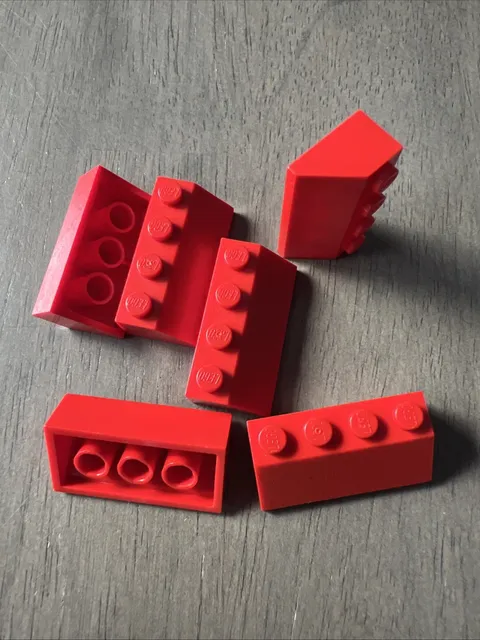 LEGO 3037 Red Slope 45 2 x 4 - 7 Pieces