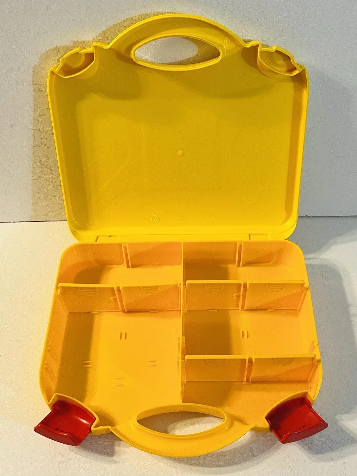 Lego Yellow Carrying Case and Contents and Adjustable Compartments - Travel 2012