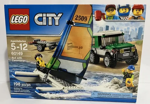 LEGO CITY HARBOUR 60149 - 4x4 CATAMARAN SAILING  W/ TRAILER New Sealed Box 2 Fig