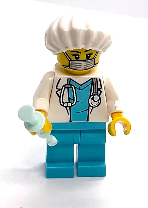 Lego City Minifigure - O.R. Nurse - Hospital Characters - Medical Doctor Surgery