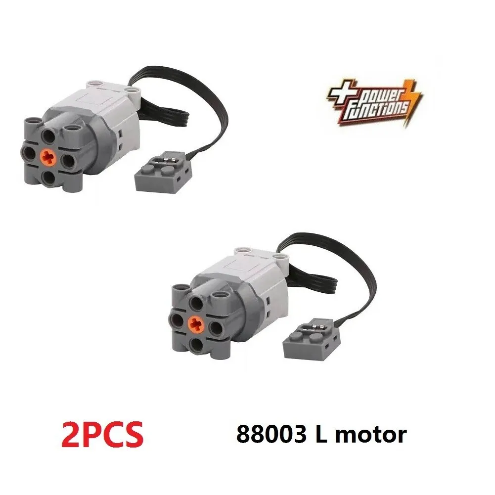 2x L-Motor 88003 Power Functions For LEGO Electric Assembled Building Block Toy