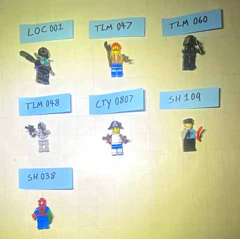 Authentic LEGO mixed Minifigure lot of 7 TLM CTY SH *read description*