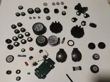 LEGO Blocks Mixed Lot Wheels Tires Pieces QTY 71 Pieces 