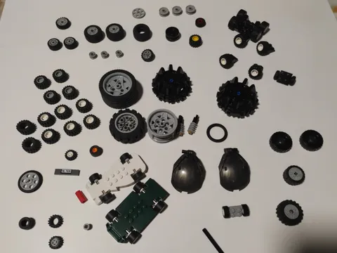 LEGO Blocks Mixed Lot Wheels Tires Pieces QTY 71 Pieces 