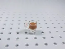 LEGO Trans Clear Cup Mug w/ Coffee Food Minifig AZ