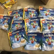 Lot of 10 LEGO 30692. Creator Christmas Chimney Fun w/ Santa Claus