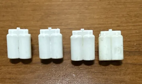 Lot 4 LEGO Minifig Accessories Air Tank Diver Scuba Space # 3838 White Vintage