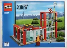 Lego City (60004) Fire Station Complete Instruction Manual Set 1 / 2 / 3 / 4 / 5