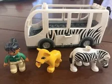 LEGO DUPLO STRIPED ZEBRA, LION AND VAN Animal Safari Zoo