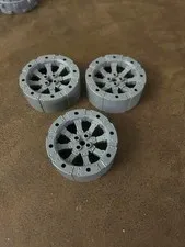 Lego 55817 dark blue gray Wheel Wagon Viking with 12 Holes (55mm D.) x3