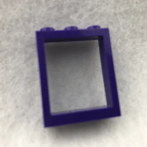 LEGO 51239 Dark Purple Window 1 x 3 x 3 Flat Front (x1)