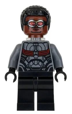 LEGO® Minifigure Super Heroes sh0503 Falcon Dark Bluish0 Gray and Black Suit