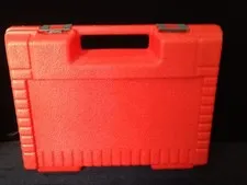 VINTAGE LEGO CARRYING CASE 1985 Red Building Blocks Accessory latch 13" x 9.5"