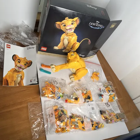 LEGO Disney Young Simba The Lion King (43247) 1445pc w/ Box & Manual COMPLETE!