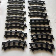 Lego Duplo Black Train Track 14 Piece Lot Curved & Straight 4562 & 4563 Vintage