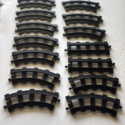 Lego Duplo Black Train Track 14 Piece Lot Curved & Straight 4562 & 4563 Vintage