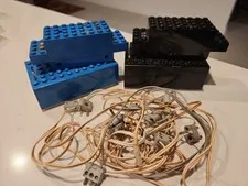 2 LEGO #102-1 CLASSIC BASIC Vintage 4.5v MOTOR SET Blue & Black ELECTRIC 🔥 