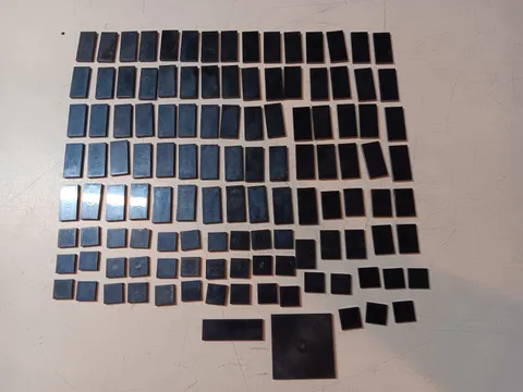 LEGO BULK LOT OF 120 BLACK SMOOTH TILES 2X2 2X3 2X4 6X6
