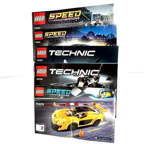 LEGO Instructions Manual Lot Speed Champions 75909 75881 Technic 42057 Vintage