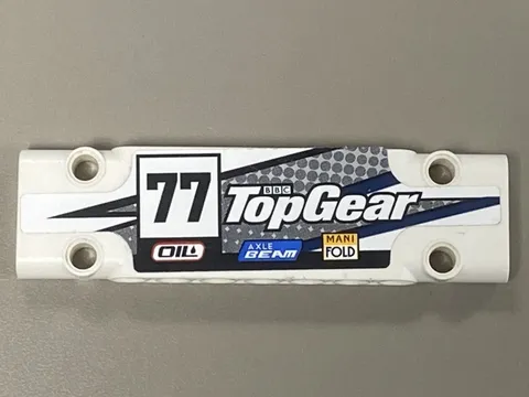 LEGO White Technic Panel Plate 3x11x1 Top Gear Left Sticker 15458pb037L 42109