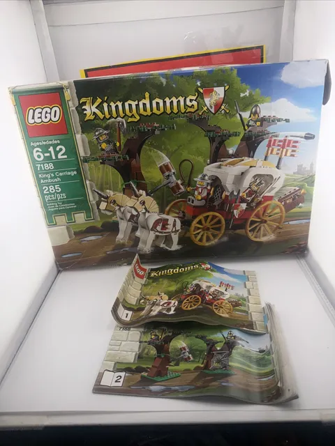 Lego Kingdoms 7188 King's Carriage Ambush Instruction Manual  and Box no pieces