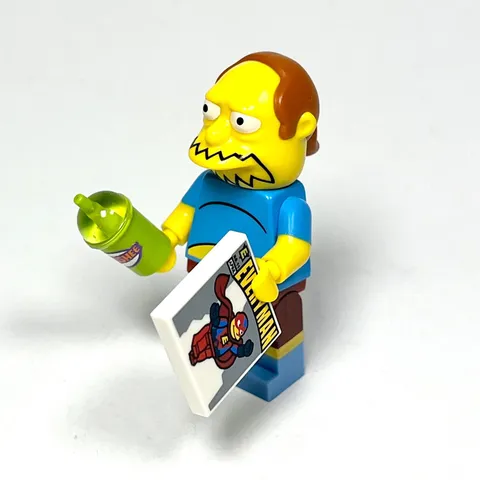 LEGO Simpsons Minifigures Series 2 Comic Book Guy Complete Squishee Comic 71009