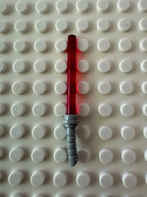 LEGO Minifigure, Weapon Lightsaber Hilt Short with Ridges 61199 w Trans-Red Bar
