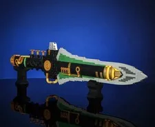 LEGO Bricker Builds Life Size Green Power Rangers Dragon Dagger BB168 Dragonzord